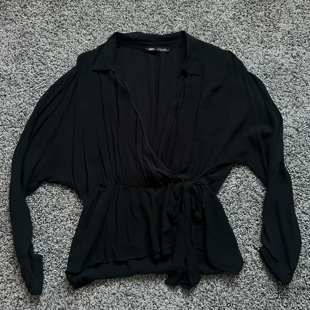 Zara tie blouse
